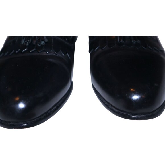 Stacy Adams Black Tassel Kiltie Loafers 14W Classic Preppy Old Money - Picture 5 of 8